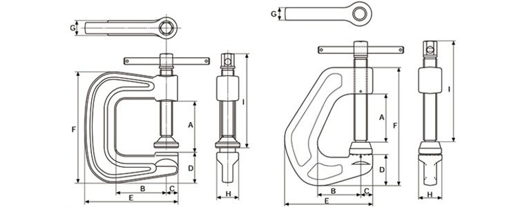 SS SSM防倒夾鉗尺寸圖 SS SSM防倒夾鉗尺寸圖
