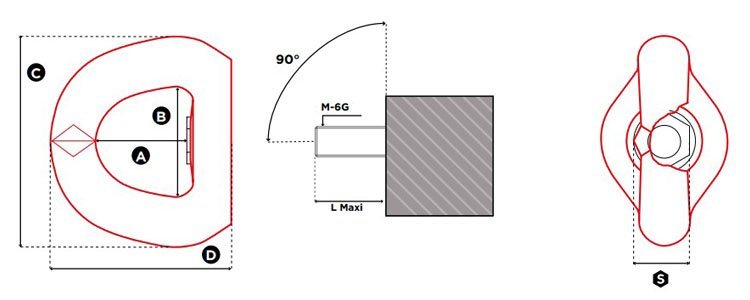 FE.SEB型盧森堡旋轉吊環尺寸圖