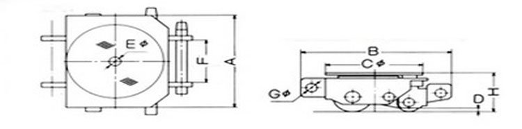 DSB型DAIKI搬運(yùn)小坦克尺寸圖