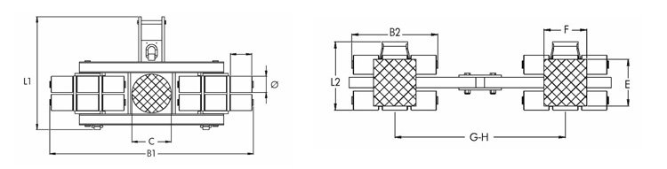 S型JUNG組合式搬運小坦克尺寸圖