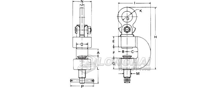 SAR螺旋式無傷鋼板鉗尺寸圖 SAR螺旋式無傷鋼板鉗尺寸圖